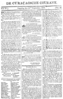 De Curacaosche Courant (21 September 1816)