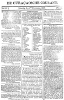 De Curacaosche Courant (2 November 1816)