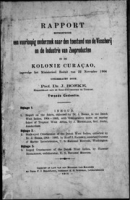 Rapport betreffende een voorloopig onderzoek naar den toestand van de visscherij en de industrie van zeeproducten in de kolonie Curaçao, ingevolge het Ministerieel Besluit van 22 November 1904 - Tweede Gedeelte