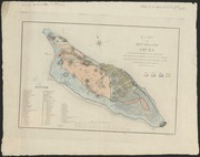 Aruba - Topografisch Bureau. Kaart van het Eiland Aruba, gevolgd naar de opmeting in den jare 1820 gedaan onder directie van den kapitein ter zee W.A. van Spengler verrijkt door den kapitein, R. F. van Raders. 1828. 1 blad: NL-HaNA_4_STS_57