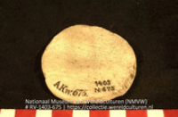 Schelp (fragment) (Collectie Wereldculturen, RV-1403-675)