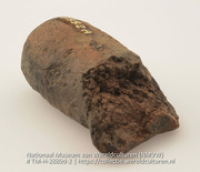 Voorwerp uit het Indiaanse steentijdperk, vermoedelijk een kookpotsteun (Collectie Wereldculturen, TM-H-2889d-2)