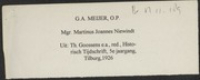 Mgr. Martinus Joannes Niewindt, Br N 11-189, Meijer, G.A.